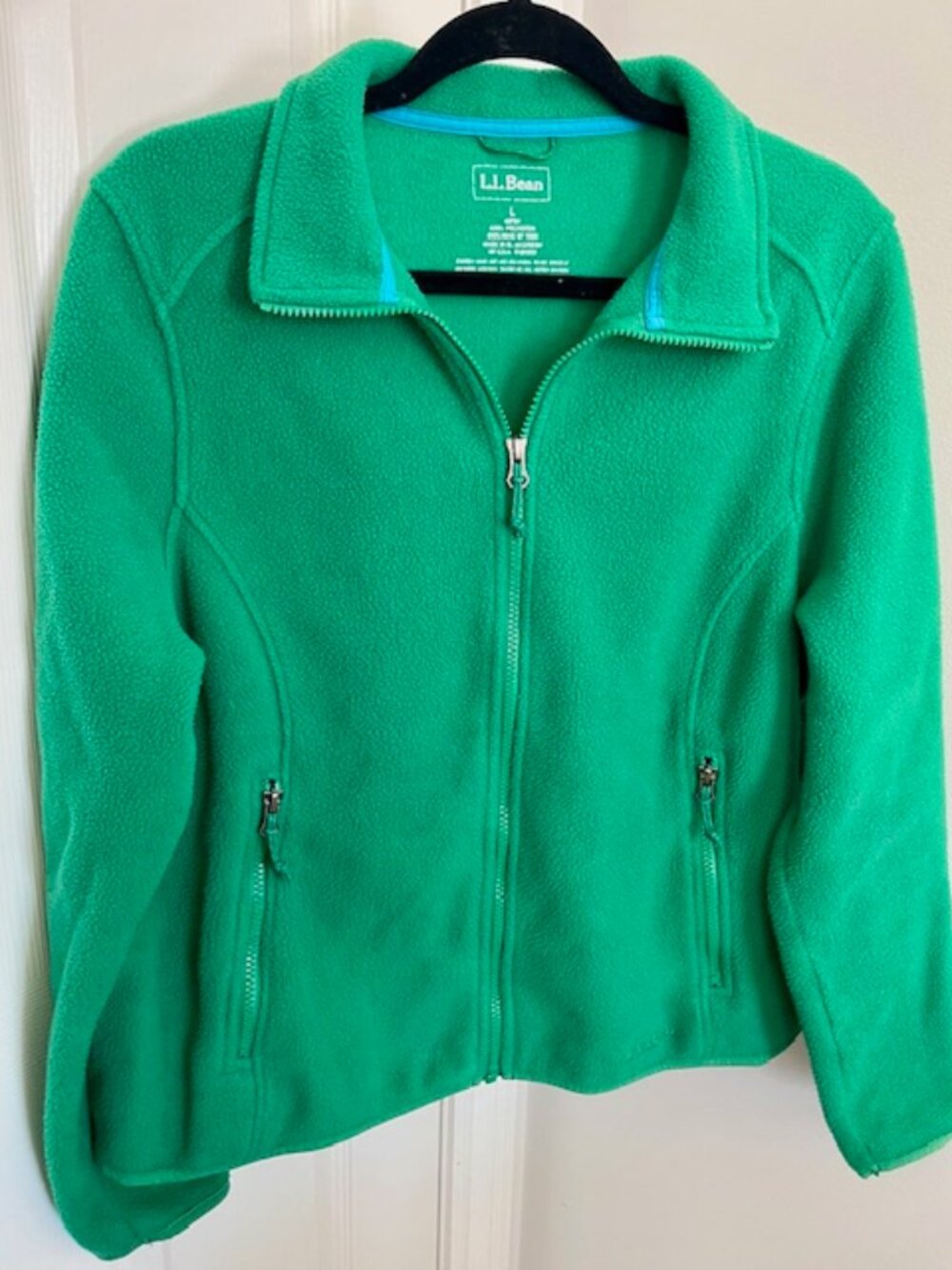 L.L. Bean Green Full-Zip Fleece Jacket - L